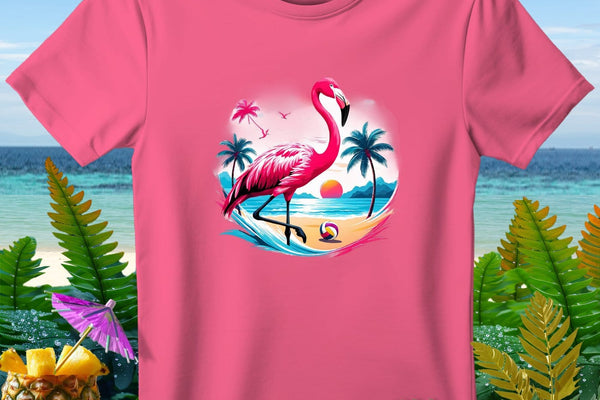 Flamingo Beach Supersoft T Shirt