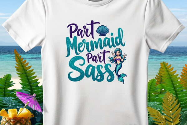 The Part Mermaid Part Sass Supersoft T-Shirt from the Aloha Threads collection