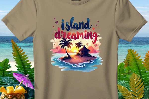 The Island Dreaming Paradise Premium T-Shirt from the Aloha Threads collection