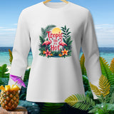 White long-sleeve shirt with 