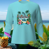 Light blue long-sleeve shirt with 