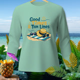 Light green long-sleeve shirt with 