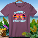 Plum t-shirt with 