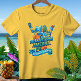 Yellow t-shirt with 
