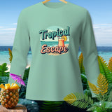 Mint green long sleeve shirt with 