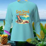 Light blue long sleeve shirt with 