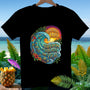 Black t-shirt with wave graphic, "America 250 Freedom Rides The Tide" text.