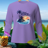 Lavender long-sleeve shirt with 