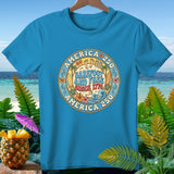 Turquoise t-shirt with 