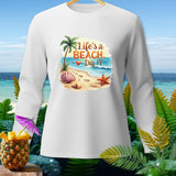 White long-sleeve shirt with 