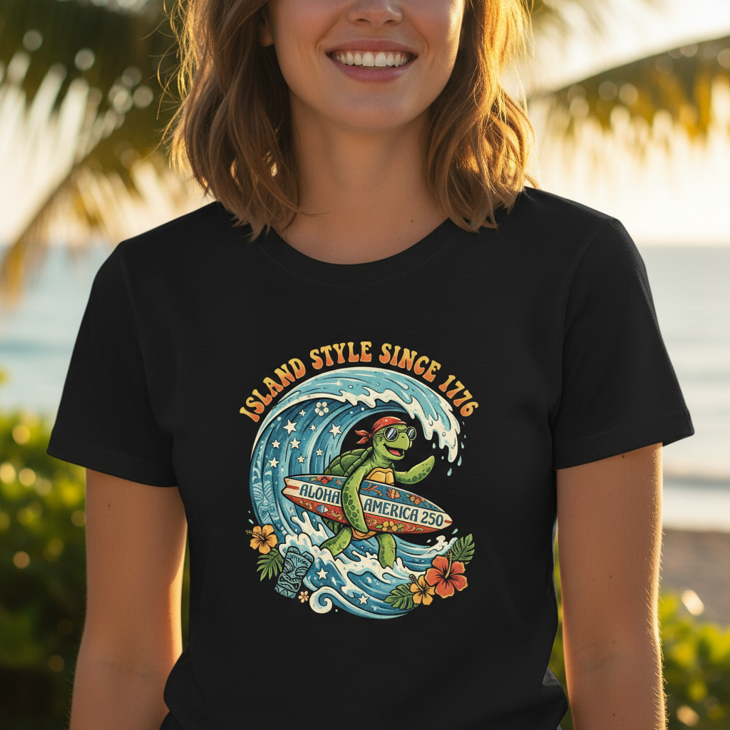 lifestyle scene ~ Island Style 1776 ~ Supersoft T-shirt