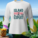 White long-sleeved shirt with 