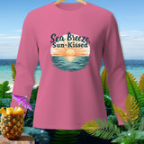 Pink long-sleeved shirt with 