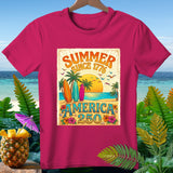 Magenta t-shirt with 