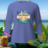 Purple long-sleeve shirt with 