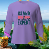 Lavender long-sleeve shirt with 
