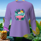 Purple long-sleeve shirt with 