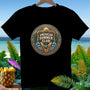 Black t-shirt with "American Summer Club Celebrating 250 Years of Sunshine" emblem.