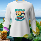 White long-sleeve shirt with 