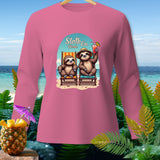Pink long-sleeve shirt with 