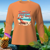 Orange long-sleeve shirt with 
