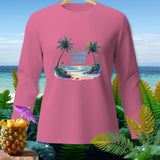 Pink long-sleeve shirt with 