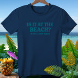 Navy t-shirt with text 