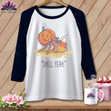 Hermit crab with pumpkin and candy corn, 
