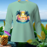Light green long-sleeve shirt with 