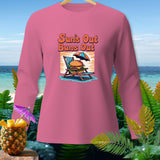 Pink long-sleeve shirt with 