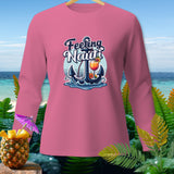 Pink long-sleeve shirt with 