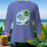 Purple long-sleeve shirt with 