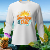 White long-sleeve shirt with 