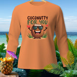 Orange long-sleeve shirt with 