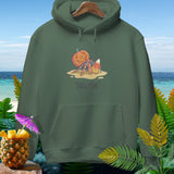 Hermit crab with pumpkin and candy corn saying 