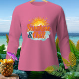 Pink long-sleeve shirt with 