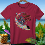 Maroon t-shirt with 