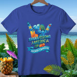 Blue t-shirt with 