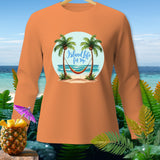 Orange long-sleeve shirt with 