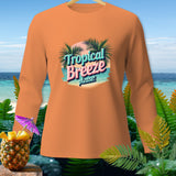 Orange long-sleeve shirt with 