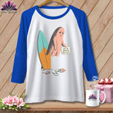 Baseball tee with a sad ghost holding 