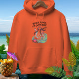 Orange hoodie with 