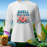 White long-sleeve shirt with 