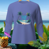 Purple long-sleeve shirt with 