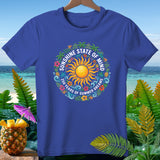 Blue t-shirt with 