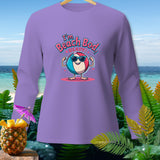 Purple long-sleeve shirt with 