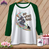 White raglan shirt with 