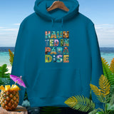 Teal hoodie with 
