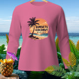 Pink long-sleeve shirt with 