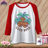 White raglan t-shirt with 
